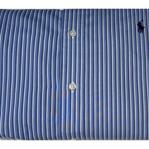 Ralph Lauren Classic Fit Mens Button-up Shirt Size Large Blue Stripes Blue Pony‎